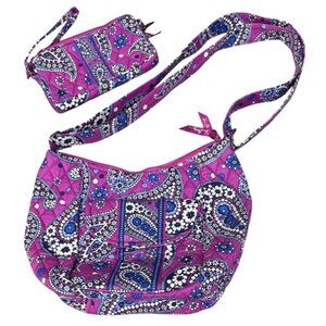 *BUNDLE* Vera Bradley BOYSENBERRY Clare Crossbody Bag Purse & Zippered Wallet